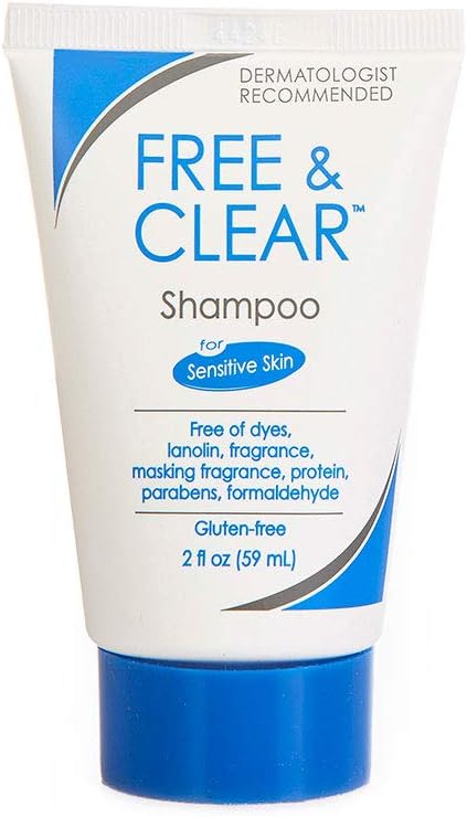 Free & Clear Shampoo, 2 Ounce Travel Size (Pack of 2)