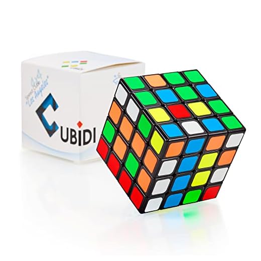 CUBIDI® - Magisk kub 4 x 4 – Hastighetskub med optimerade roterande egenskaper – Magic Cube för nybörjare och avancerade (med klistermärke)