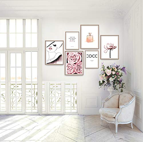 artpin® Lot de 6 affiches design pour décoration murale de salon et chambre à coucher Motif rose de coco Format A3 et 2 formats A4 Env. 30 x 42 & 21 x 30 cm – vue 6