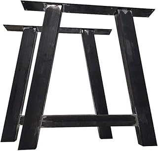 Gambe tavolo stile industriale Forma A in ferro H74cm - Profilo 80x80mm - A8080
