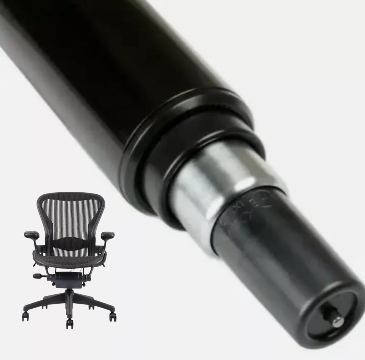 Heavy-Duty Replacement Pin Activated Cylinder (Ref Code 1B08VM SHS) for Herman Miller Classic Aeron Chair (1994–2013) - Fits Size A, B & C - Class 4 Gas Lift Piston Office Chair Repair
