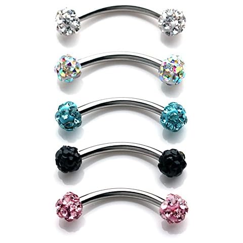 Ruifan Mix Color Crystal Piercing Jewelry Cover