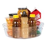 Kitchen Spaces Large Lazy Susan Organizer Bin, Pantry Rack or Deep Cabinet Turntable Shelf Storage, High Sides to Prevent Spills, BPA-Free Plastic, Clear and Sturdy with Full Spin - Image 3