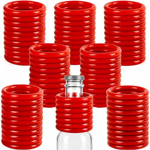 CARGEN 70 Pack 2.1 Inch Plastic Rings Small Rings for Adults Wedding Crafts