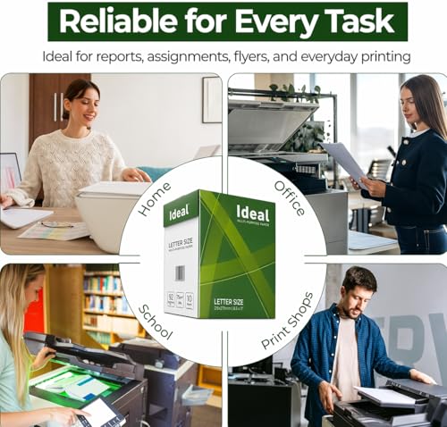 Ideal Multipurpose Copy Paper, Letter Size 8.5 x 11 in, 20 lb / 75 GSM, 97 Brightness, 6 Reams / 3,000 Sheets, Jam-Free for Laser, Inkjet, Copier & Fax, PEFC Certified (6 Reams - 3 image 1