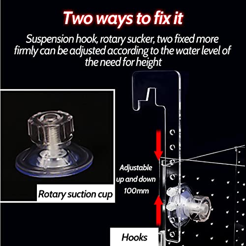 Rhinenet 3.93 X 3.93 X 3.93 In Fish Separation Breeder Box Acrylic Transparent Fish Tank Breeding Isolation Box Aquarium Hatchery Incubator With Suction Cups For Shrimp Guppy Clownfish Small Fish #TOP2