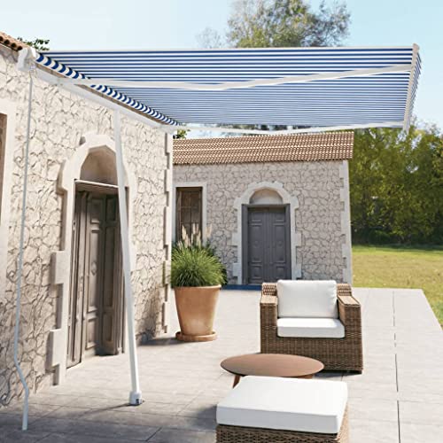 Vidaxl Freestanding Manual Retractable Awning Garden Outdoor Patio Balcony Terrace Privacy Sun Side Screen Sunshade 157.5"X118.1" Cream #TOP4