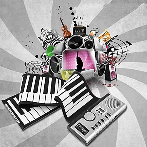 ATRNA Piano 61 Touches Portable, Roll Up Piano Flexible en Silicone Souple électronique Numérique à Clavier Piano Roll Main for Les Débutants - Les Beatles, Paul McCartney, John Lennon, RIngo Starr, George Harrison ATRNA Piano 61 Touches Portable, Roll Up Piano Flexible en Silicone Souple électronique Numérique à Clavier Piano Roll Main for Les Débutants – Image 3