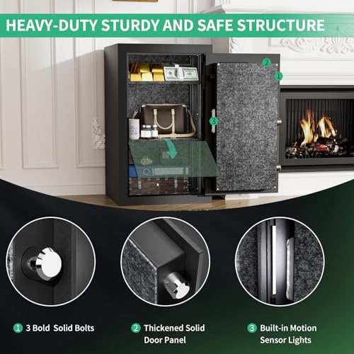 KABISAFE Fireproof Safe Box with Fingerprint Digital Keypad, 6.0 Cu Ft by KABISAFE - Used condition - Image 6