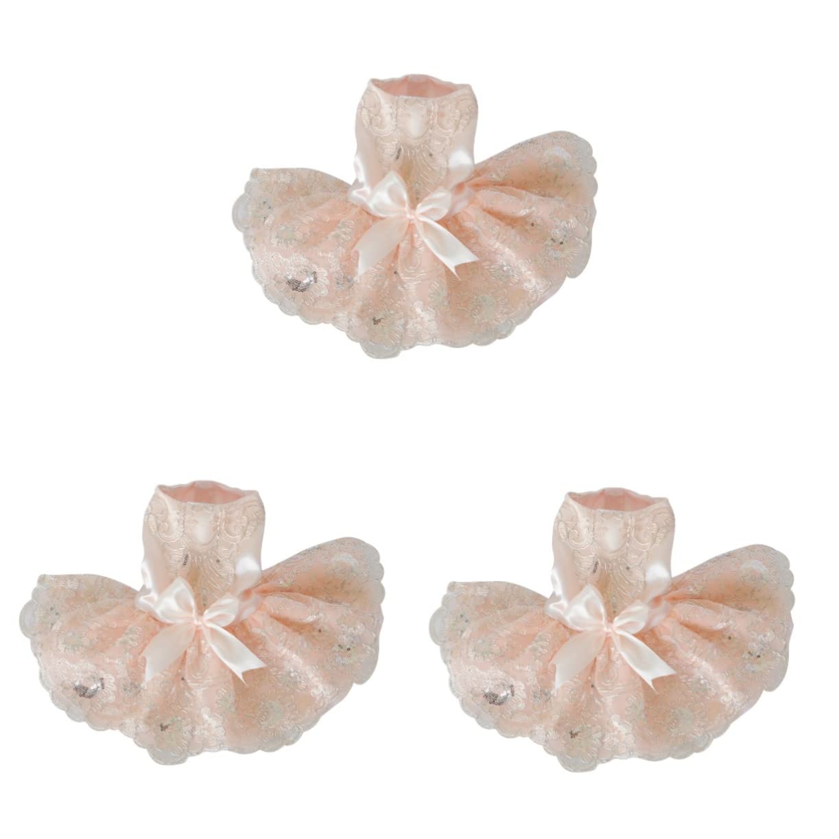 Costume de mariage pour chiens en dentelle motif brodé 3pcs