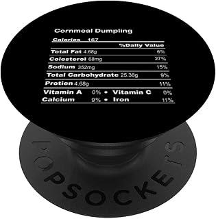 Funny Cornmeal Dumpling Thanksgiving Nutritional Fact PopSockets Standard PopGrip