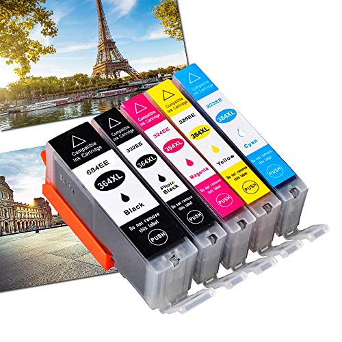 Cartucce Hp 300 XL Hisaint Yeni 4 Siyah I&ccedil;in HP 364 364XL M&uuml;rekkep Kartuu015fu Photosmart 5510 5515 552 Magliette Da Lavoro