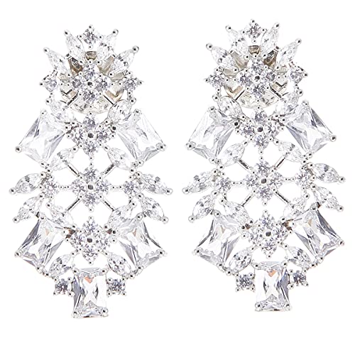 Image of Karatcart Silver Toned American Diamond Studded Jewellery Set for Women