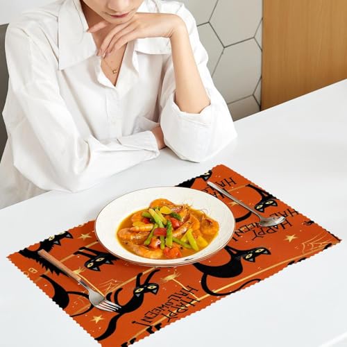 Set de table Halloween antidérapant résistant chaleur 30x45cm lavable pour table repas