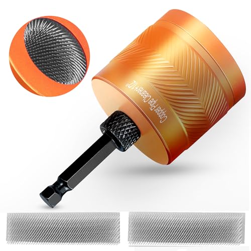 PokShow Copper Pipe Cleaner for Drill,Copper Pipe Cleaner Set Cleans Pipes and Tubes for Soldering (Aluminum Alloy, 1/2