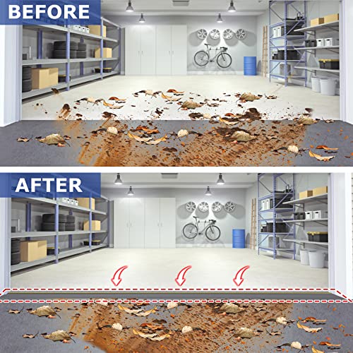 20Ft/6M Universal Garage Threshold Seal Strip With 300Ml Black Adhesives, Garage Door Bottom Weatherproof Strip Rubber Diy Weather Stripping Replacement (Grey) #TOP5