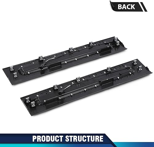 Miniatura 4 de PIT66 Juego de placas iluminadas de platino para umbral de puerta compatible con Ford F250 F350 F450 F550 Super Duty Crew Cab Only 2017-2022