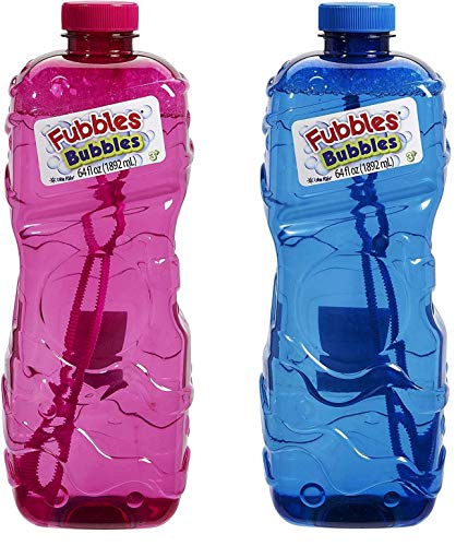 Little Kids Fubbles Premium Long Lasting Bubble Solution, Assorted Colors, 64 oz (#.2 Count (64 oz))