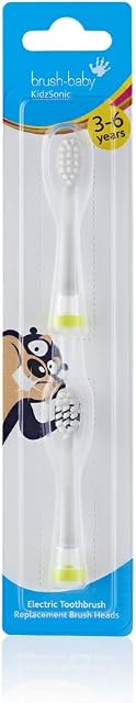 Brush-Baby KidzSonic Electric Toothbrush Replacement Brush Heads 3-6 yrs