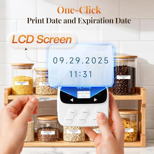 image for Phomemo Ribbon Label Printer, Kitchen Magnetic Label Maker Machine wit