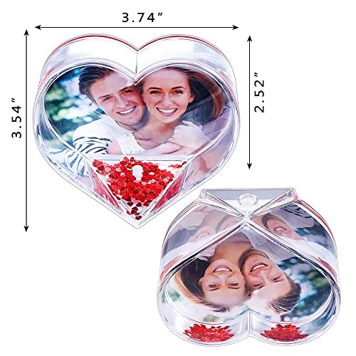Glitter Heart Shaped Picture Frames Liquid Snow Globe Photo Frame For Couples Friends Family (Love) #TOP4