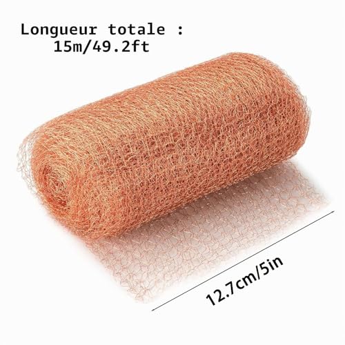 Filet Cuivre Anti Limace Et Escargots Jardin12.7cmx15m,Piege A Limace Ruban Cuivre Anti Limace,Protection Du Jardin Contre Les Limaces él ectrochimique,Grillage Souple Anti Rongeur Bloquer LeTrou – vue 2