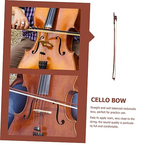 image for SUPVOX Cello Bow Carbon Fiber Bow Violin Brazilwood Bow for Violin Bra