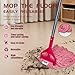 KLHB-YF Commercial Cotton Mop Heavy-Duty Industrial with 2 Replacement Heads 152 cm Handle Replacement mop Head (Pink)