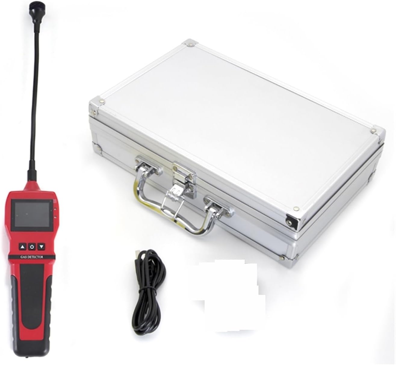 Air Quality Tester, 0-10000 PPM Professional Gas Leak Detector/Gooseneck CH4 Natural Coal Flammable Combustible Gas Fast Analyzer Sensor 4 Alarm,Enjoy the Health Benefits(Digital Display)