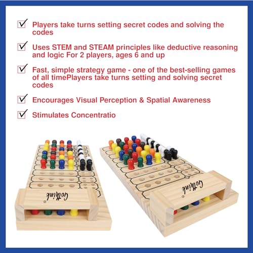 Code Breaker Juego de Mesa de Estrategia en Madera miniatura 6
