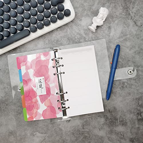 Image of Zelten Loose Leaf Punched Paper Refills Paper for 6 Hole Binder Personal Organizer Diary Notebook Refillable Planner (Monthly Planner,A6 /6 Hole)