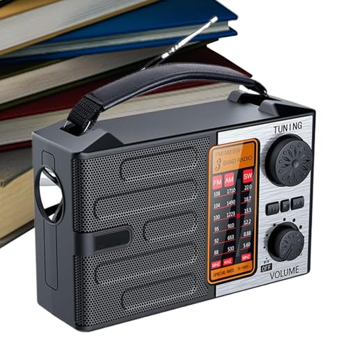 Radio solaire de camping AM/FM/OC portable avec lampe de poche