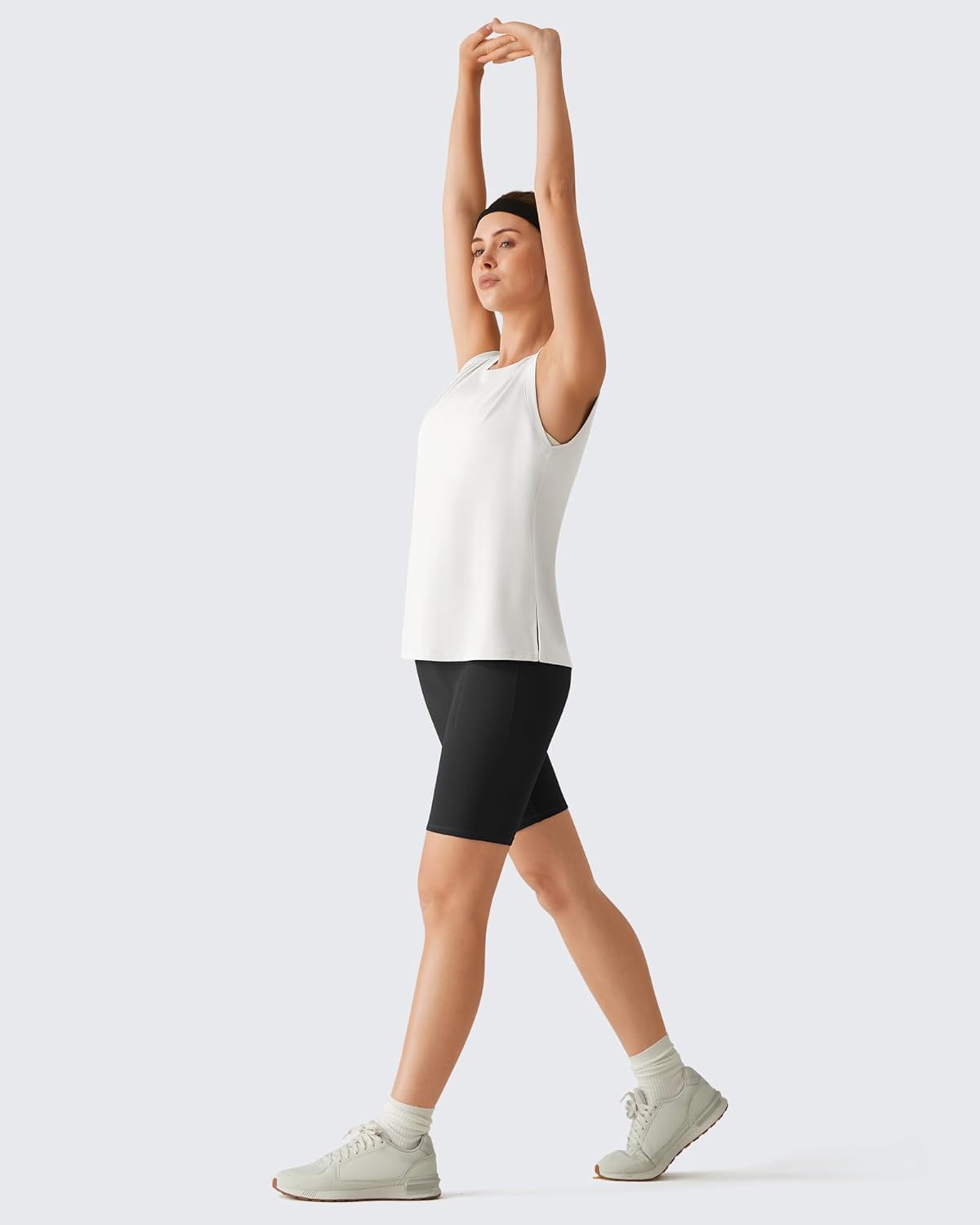 G4Free Side Slits Women's Workout Tank Tops Soft Loose Fit High Neck Athletic Tanks Stretch Sleeveless Gym Running Top - Image 5