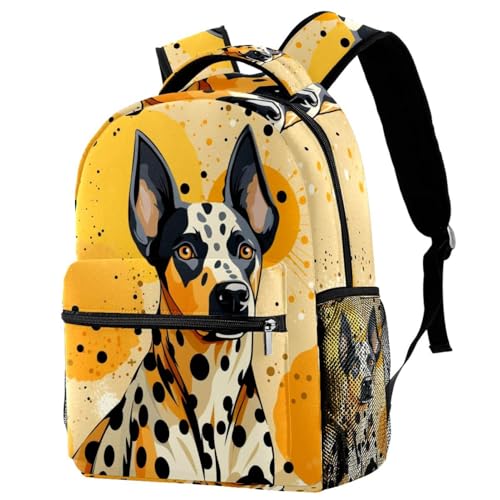 Sac à dos de voyage dalmatien orange avec porte-bouteille enfant