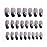 YoYoee Coffin Long False Nails French Black Press on Nails Acrylics Full Cover Gradient Fake Nails Tips for Women and Girls 24PCS