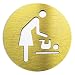 Cura del bambino simbolo stanzav - simbolo Sala madre - Bagno adesivi per porte - wc targhette citofono - toilette adesivo per porta - adesivo porta - 12 x 12cm - Simboli targa porta - segnaletica