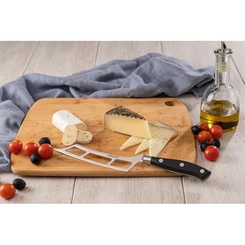 Miniatura 5 de Arcos Cuchillo Para Queso Acero Inoxidable Nitrum Y Hoja 145 Mm. Mango Ergonómico Polioximetileno Pom. Serie Riviera. Color Negro.