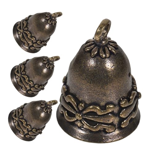 BESTOYARD 4 Uds. Colgante De Campana De Latón Estilo Retro DIY Adorno Colgante De Campana Campanas En Relieve