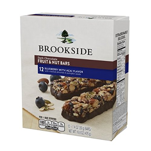 BROOKSIDE Dark Chocolate Fruit & Nut Bars, Blueberry with Acai Flavor, 1.4 Ounce Bar (Pack of 12)