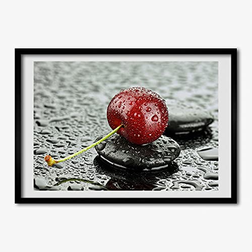 Affiche tableau décoratif Tulup 70x50 cm cerise sous la pluie