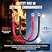 ECO-WORTHY 2AWG Battery Cable with 5/16'' Lug Terminals 12inch Cables Set Tinned Copper Battery Inverter Cable for Car, Truck, RV, Solar