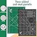 ArtAt Self Healing Cutting Mat: 12inch x 18inch Double Sided 5-Ply Fabric Cutting Mat for Sewing, Quilting & Arts & Crafts - Gridded Rotary Cutting Board Mat in Green/Black.