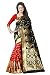 New indian/pakistani Ethnic Designer Multi Color Banarasi Silk Party Wedding Saree 750 (Black & red)