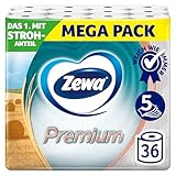 ZEWA Premium Toilettenpapier, 6 x 6 (36) Rollen á 110 Blatt 5-lagig