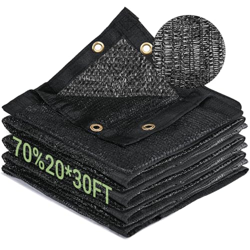 Keten 70% Garden Shade Cloth, 20x30FT HDPE Mesh Tarp with Upgraded Grommets, UV-Resistant Outdoor Sun Shades for Greenhouse, Garden, Patio Plants, Pergola