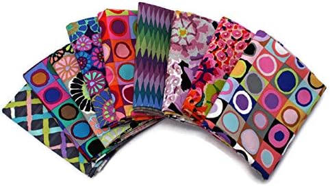 Fields 10 Fat Quarters - Kaffe Fasset Collections by Free Spirit Floral Flowers Flower Botanical Geometric Pattern Assorted Quality Quilters Cotton Fabrics