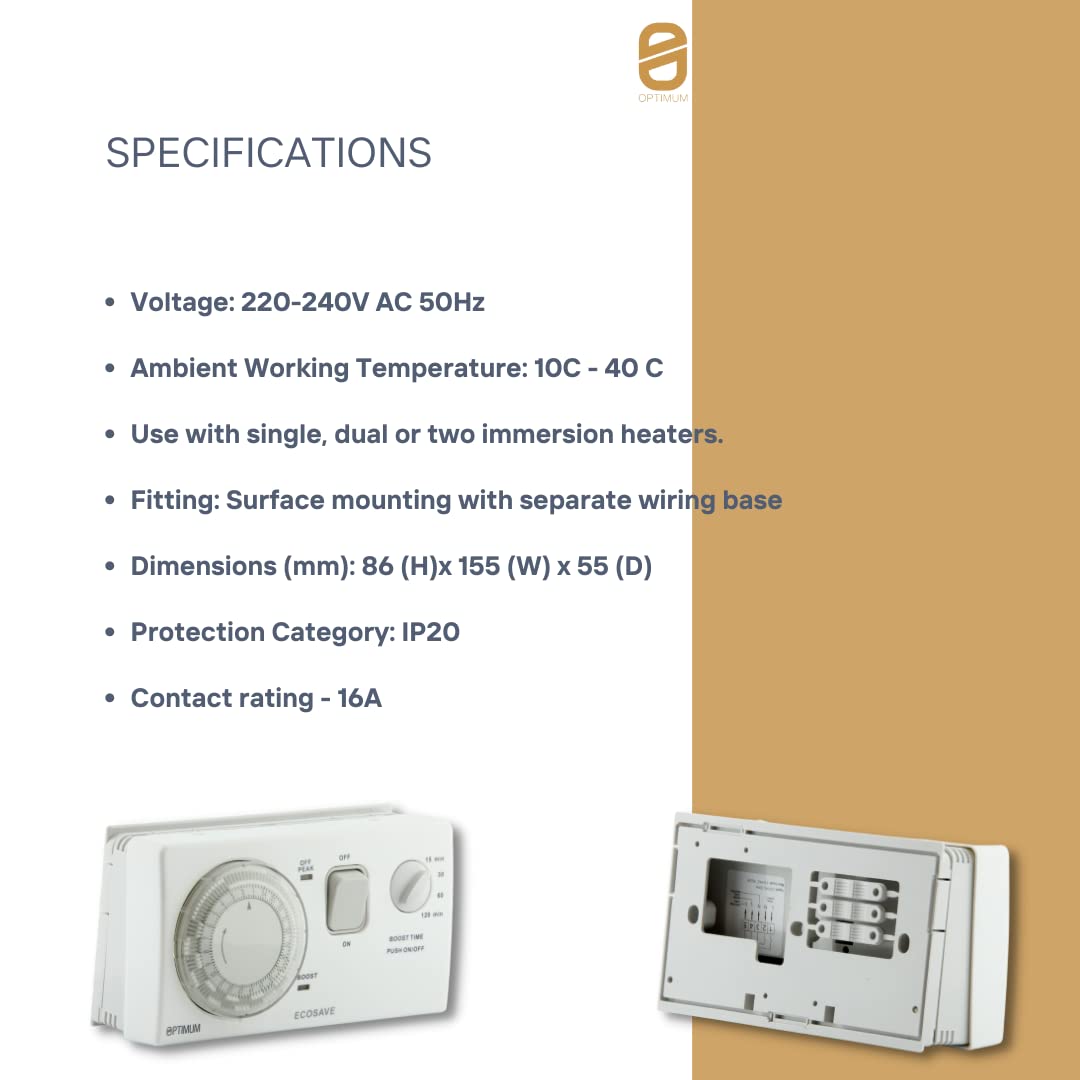 Buy Optimum OPECOSAVE Economy 7 Time Switch, 230 V, White Online at