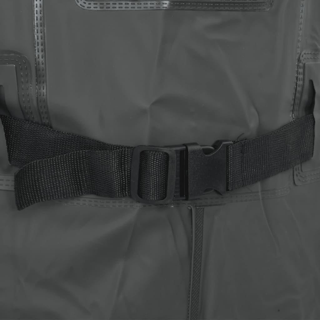 Tomostar Pêche Waders Cuissardes, Cuissardes Pantalon de Pêche avec Bottes et Ceinture Vert foncé Taille 40