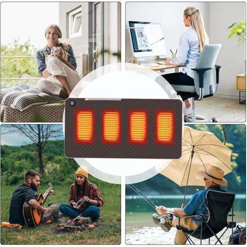 Coussin chauffant USB portable avec 3 réglages de température pour hanches et taille - 4