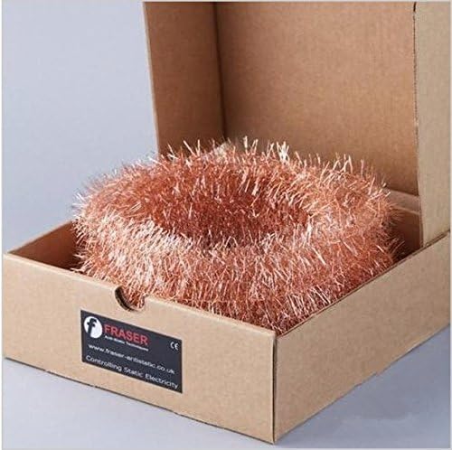 H&H Static Eliminators 801 England FRASER 32mm Diameter 22 Meters Long Copper Anti-Static Tinsel Particularly suited for Web applications like film winders and unwinders